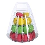 Clear-4 Tier Lightweight Plastic Macaron Tower Display With Carrying Case