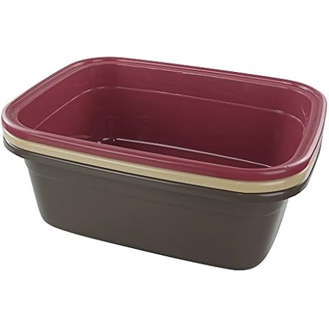 Wekioger Wash Basin 12 Quart, 3 Packs Small Plastic Dish Pan Cover