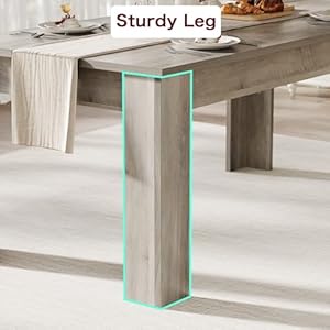 Dining Table for 4-6, 63" Inch Dining Tables for 4, Farmhouse Large Kitchen Dining Table, Rectangular Dining Room Table for Small Space, Dinner Table for Kitchen, Apartment, Rustic Gray Dining Table for 4 6 63 Inch Dining Tables for 4 Farmhouse Large Kitchen Dining Table Rectangular Dining Room Table for Small Space Dinner Table for Kitchen Apartment Rustic Gray