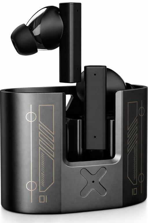 Image of Buds Marine TWS Earbuds | ANC Noise Cancellation | 13mm Driver | 35H Battery | BT 5.3 | ENC Mic | Alloy Case Design (Black)