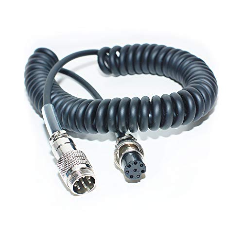 AEcreative Microphone Extension Cable for Kenwood Radio transceiver Mic MC-60 MC-90 Mc-60A Yaesu MD-100 MD-200 MD-1 M-1 Icom SM-50 SM-30 Male to Female