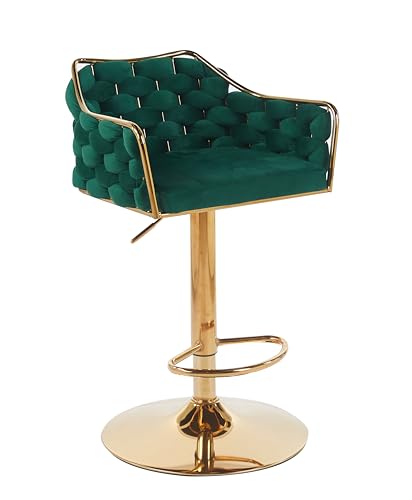 Image of Creative Comfortable Upholstered Seat, Sturdy Frame & Contemporary Look | Ideal for Kitchen Island, Dining Room & Bar Counter(Pack of 1) (Green)