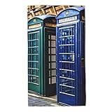 YQxwJL Toalla de microfibra con estampado de cabina de teléfono británica para cuerpo, toallas de camping de secado rápido, ligera, suave, para fitness, yoga, camping