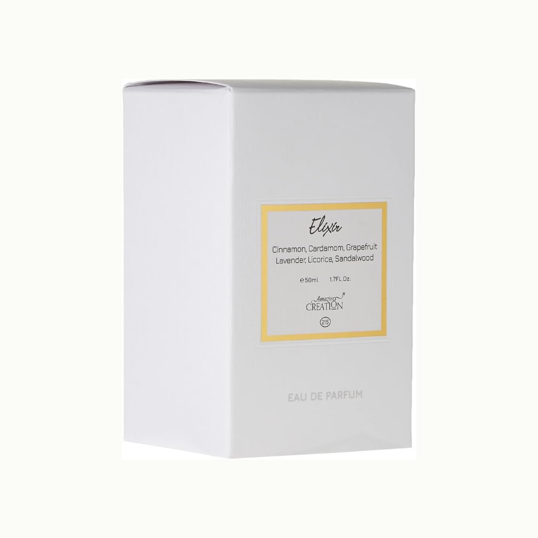 Amazing Creation Elixir Eau de Parfum - Lavender & Amber Fragrance for Men 1.7 Fl Oz / 50ml