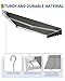 GarveeLife 13'x10' Retractable Awning, Waterproof Patio Awning, Sun Shade Awning with Manual Crank Handle, Aluminum Frame, 280 g/㎡ Polyester Fabric, for Deck, Porch, Balcony, Grey