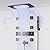 Doozoler 23" Full Body Thermostatic Shower System with Body Jets, Luxury LED Music Rainfall Waterfall Shower Jets System In Wall, Smart Ceiling Mount Multi Function Rain Shower Faucet Set