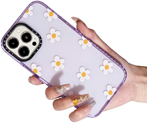 LOLAGIGI for iPhone 15 Plus Case for Women, Purple Cute Daisy Hamomile Flowers Print Girly Design Kawaii Aesthetic Cartoon Pattern for Girls Teens Soft TPU Case Cover for iPhone 15 Plus (6.7")