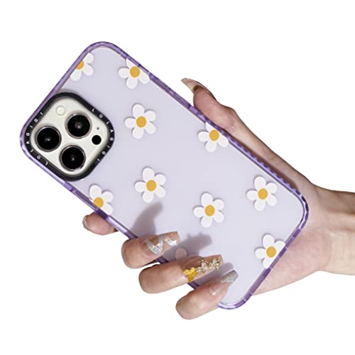 LOLAGIGI for iPhone 11 Case for Women, Cute Daisy hamomile Flowers Print Aesthetic Design Girly Kawaii Pattern for Girls Teens Soft TPU Case Cover for iPhone 11 (6.1"), Clear Purple