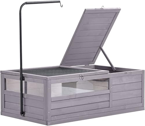 Tortoise Cage Large Tortoise House, Indoor Tortoises Enclosure for Small Animals, Outdoor Reptile Cage - Weatherproof Bottom for Tortoises Table