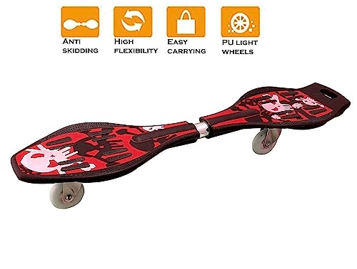Image of Heavy Duty Wave Board, Skating Purpose 4 Wheel Skate Board for Boys and Girls (MC Laren 24 inch) (Dodge Cars 17 inch) (waveboard (red))