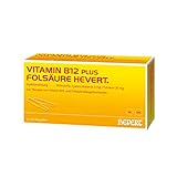 Vitamin B12 plus Folsäure Hevert Ampullen werden angewendet bei kombiniertem Mangel an Folsäure und Vitamin B12