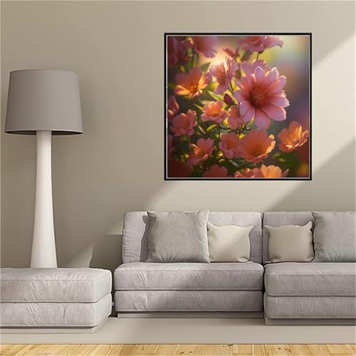 Diamond Painting Rose Kit Complet 5D pour Sublimer votre Décoration Murale de Salon