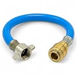 GRUBENSTAHL® LKW Druckluft-Entnahmeschlauch M16x1,5 auf Kupplung NW 7,2 – Made in Germany – Zum Anschluss von Pistolen & Reifenfüllern am Prüfanschluss – Werkzeuglos (50cm)