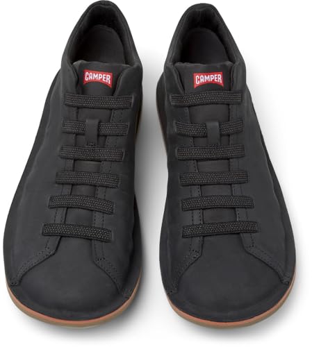 Camper Para Hombre. 36678-086 Zapatillas De Piel Beetle Gris Oscuro (40), Plano, Cordones, Casual - 4