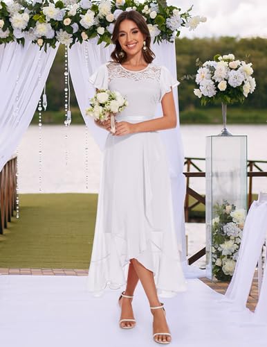 Image of BeryLove Formal Dresses for Women 2026 Wedding Guest with Slit Cocktail Elegant Lace Long Prom Dress