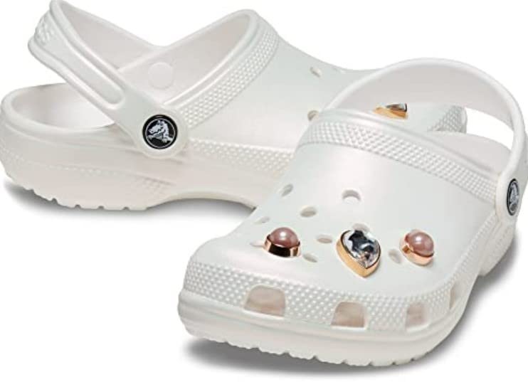 Image of Crocs Girl's Clog, White /Multi Color, 33 /34 EU