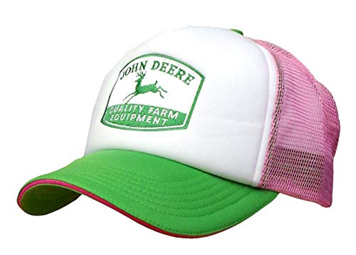 John Deere Women's Foam Front Mesh Trucker Hat Pink