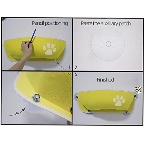 Camnoon Gato pet janela cama gato janela poleiro gato rede assento gato cama para gatos