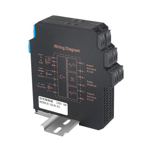 Isolateur de signal 0-10V to 4-20mA convertisseur transmetteur rail DIN 1 entrée 2 sorties