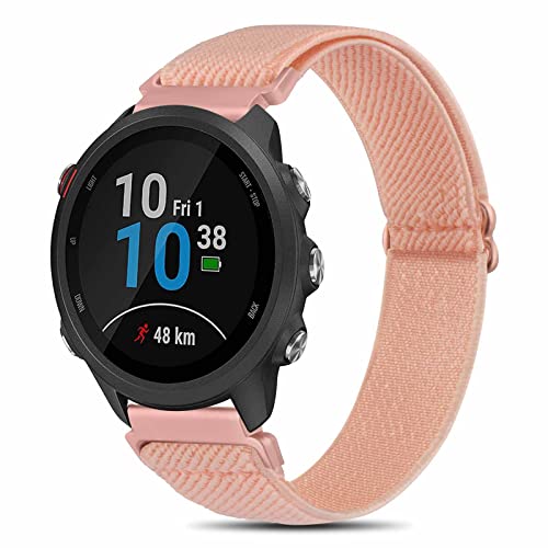 Vancle Bracelet Compatible pour Garmin Forerunner 55/Vivoactive 3/3 Music/Vivomove HR/Vivomove Luxe/Venu SQ, Elastique Bracelet pour Fenxi 7S/Forerunner 245/245 Music/Approach S12, Rose Cover