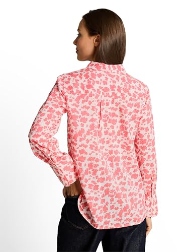 Detailansicht des eleganten Musters und der hochwertigen Verarbeitung der Hemdbluse.