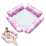 CUVZORA Luftmatratze Pool, 4 in 1 Wasserspielzeug Wasserhängematte, Wasserhängematte, Schwimmsessel für Pool, Pool Spielzeug, für Strand, Pool und See(Schildkrötenblatt Pulver)