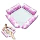 CUVZORA Luftmatratze Pool, 4 in 1 Wasserspielzeug Wasserhängematte, Wasserhängematte, Schwimmsessel für Pool, Pool Spielzeug, für Strand, Pool und See(Schildkrötenblatt Pulver)