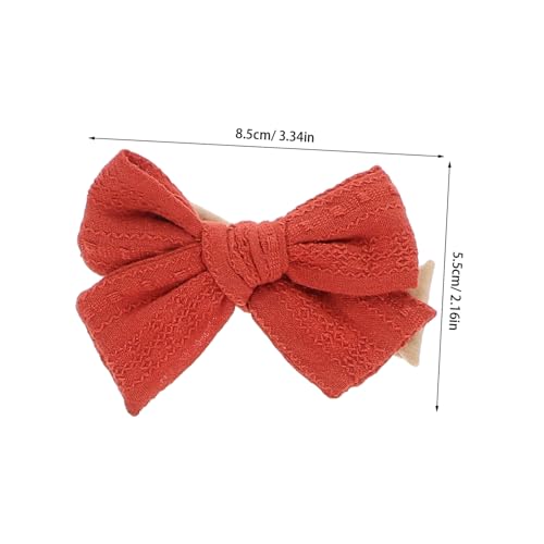 Healifty 10Pcs Soft Cotton Dot Hair Bows Elastic Headbands Hair Accessories for Festival and Daily Wear2