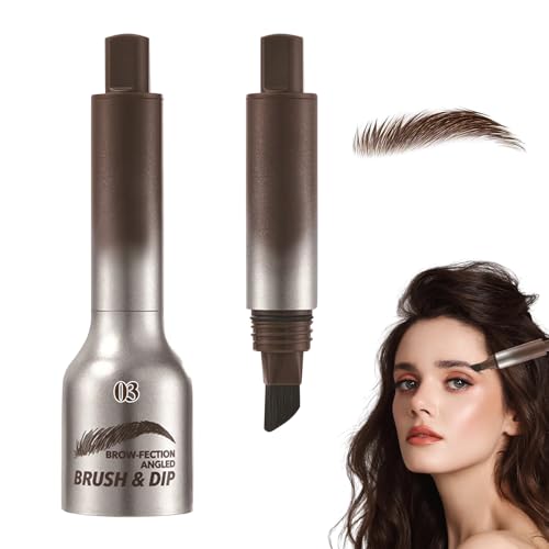 Lápiz de cejas 3D impermeable Microblading, 2024, pincel de cejas, portátil, antimanchas, lápiz de cejas con cepillo de cejas, para dibujar cejas, línea de pelo, barba (chocolate)