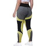 Bblulu Womens Ruched Butt Lifting Leggings Patchwork High Waisted Workout Sport Tummy Control Gym...