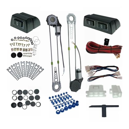 Lève-vitre électrique universel 12V en kit de conversion complet pour camion et SUV 2 portes