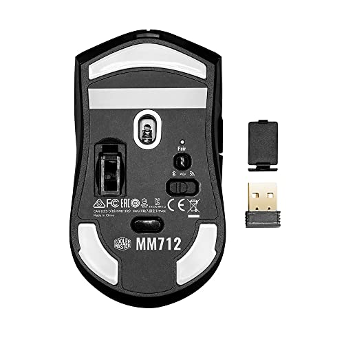 Cooler Master MM712 Negro Compatible con Cable/Inalámbrico Híbrido Ligero Juegos Mo - Imagen 7 de 9