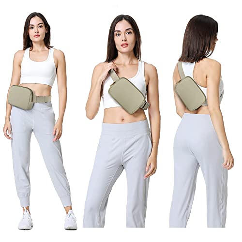 Image of VOROLO Fanny Pack For Women And Men Crossbody Bag Belt Bag Wood Grey