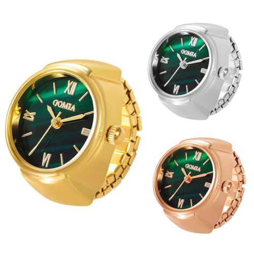 weicam 3pcs elegant finger watch set for women wholesale stylish adjustable ring watch