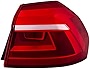 HEADLIGHTSDEPOT Outer Tail Light Compatible With Volkswagen Passat 2016-2017 Passenger Side Rear Halogen Tail Lamp