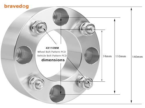 Espaçadores de Roda ATV 4x110 - 5 cm com Pinos 10x1,25 Espaçadores de Roda ATV 4x110 - 5 cm com Pinos 10x1,25 - Imagem 7