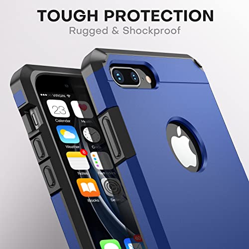 Impactstrong Iphone 8 Plus Case/Iphone 7 Plus Case Heavy Duty Dual Layer Protection Cover Heavy Duty Case Compatible With Iphone 7 Plus / 8 Plus - Navy Blue #TOP3