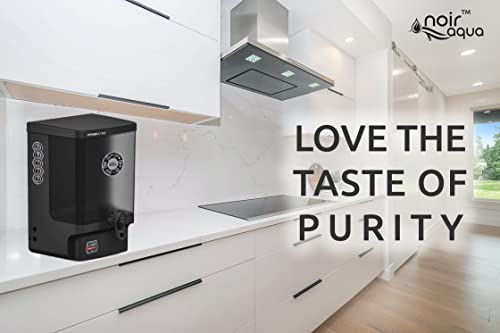 Image of Noir Aqua Jade Premium Ro Water Purifier For Home With Active Copper+Ro+Uv+Uf+Tds Control+Pre Filter+Protection Cover&Accessories,Ro Water Filter System For Home 10 Ltrs,8 Stage (Black)