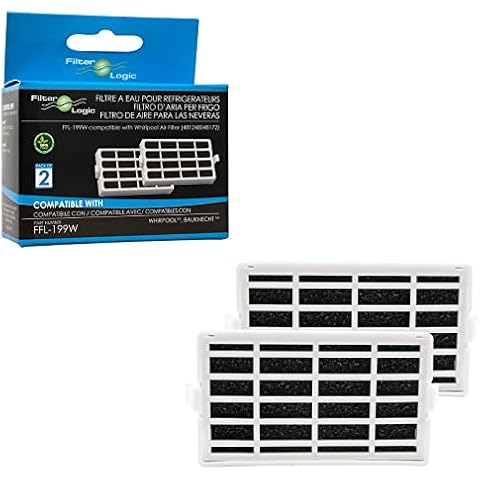 FilterLogic Filtro Antibacteriano para Frigoríficos Whirlpool, Indesit, KitchenAid, Hotpoint (Paquete de 2) Cover