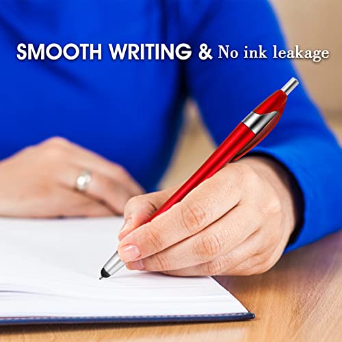 Tiesome 7Pcs Ballpoint Pens With Stylus Tips, Retractable Touch Screens Medium Point Ball Point Pen Black Ink Writing Pen 2 In 1 For Daily Work School Writing Stationery Office Supplies #TOP2