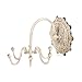 NIKKY HOME Decoartive Pewter Wall Mounted Jewelry Display Hooks Rack Necklace Holder, White