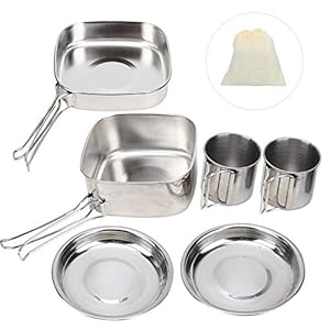 Fornuis, Kookgerei Set Potten En Pannen Set Roestvrijstalen Kookgerei Kookgerei, 6 stks/set Keuken Kookgerei Set voor Kamperen Klimmen