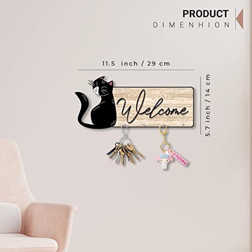 Image of kotart Unique Stylish Modern Wooden Key Holder for Home Decor Living Room Office with Stylish Key Organizer | Designer Wall Decor | Wall Art Decorative Items | Wall Decoration (Hanging 3)