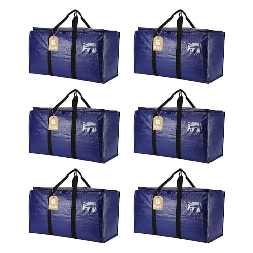 Cryster 6 Pack Moving Bags Heavy Duty, Extra Large Storage