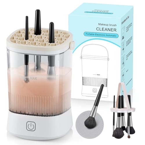 Electric Makeup Brush Cleaner - 12000 RPM Makeup Brush Cleaning Machine, IP65 Waterproof Automatic...