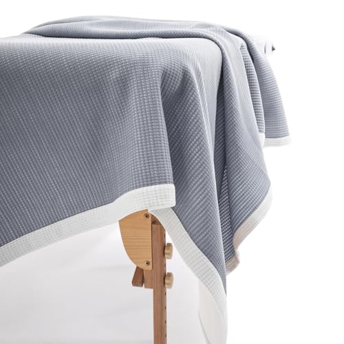 SHINARDO Soft Microfiber Double-Sided Blanket Bicolourable Breathable 80 x 59 inches (Grey-White)