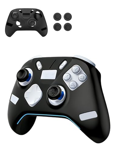 for FLYDIGI Apex 5 Controller Case Premium Silicone Protective Skin Cover, Non-Slip Grip Shockproof Anti-Scratch Full Body Sleeve for Apex 5 Gamepad,Black