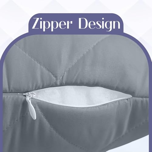 Utopia Bedding gestepptes Körperkissen, 40x145 cm Schwangerschafts- und Umstandskissen, Seitenschläferkissen, weiche Polyesterfüllung (Grau)