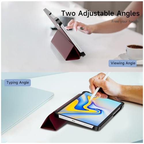Image of YRH for Samsung A9 / A11 Tablet Case 8.7 inch, Slim Light Stand PU Lether Cover for Galaxy Tab A9 / A11 Tablet Case, Wine