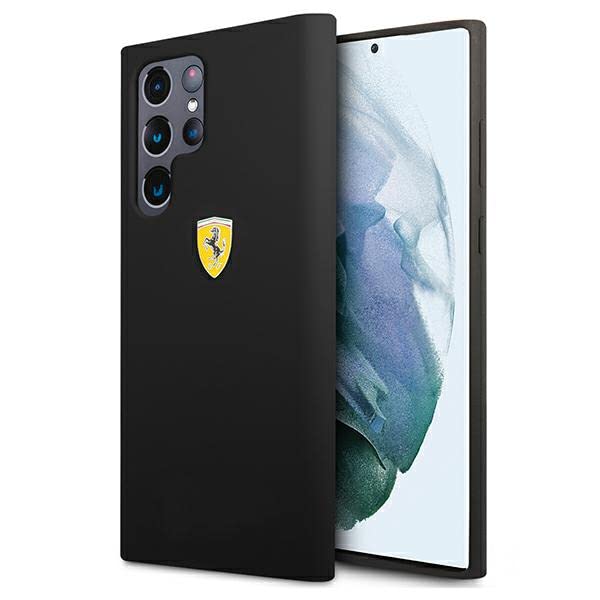 Ferrari FESSIHCS22LBK Coque de Protection en Silicone pour S22 Ultra S908 Noir